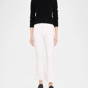 Veronica Beard Carson High-Rise Ankle Flare Jeans white New!!